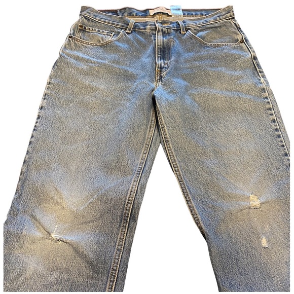 Vintage Levi Strauss Signature W33 Regular Fit Light Jean Naturally Distressed - Picture 8 of 9